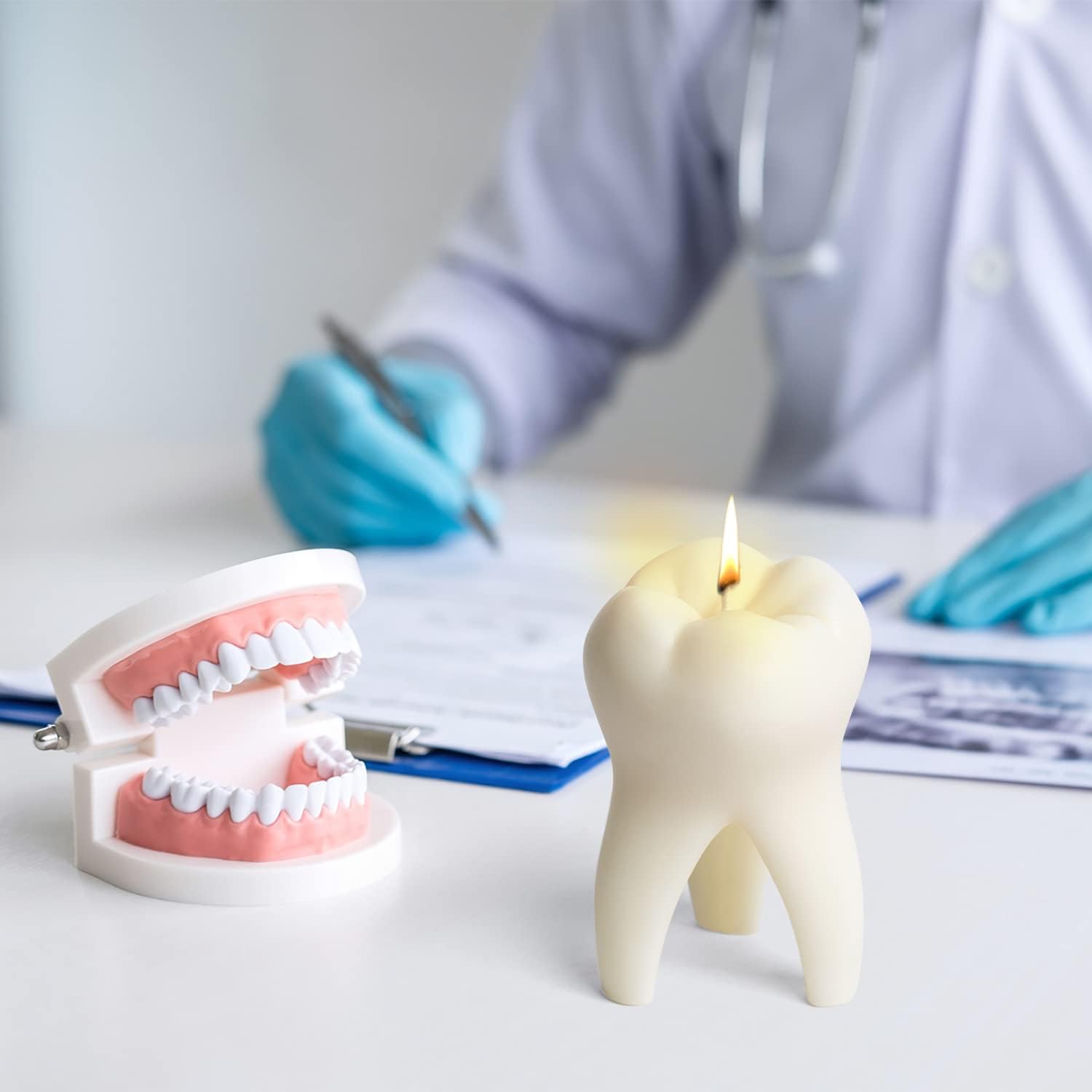 Zainpe Vanilla Dental Candle with Unique Design