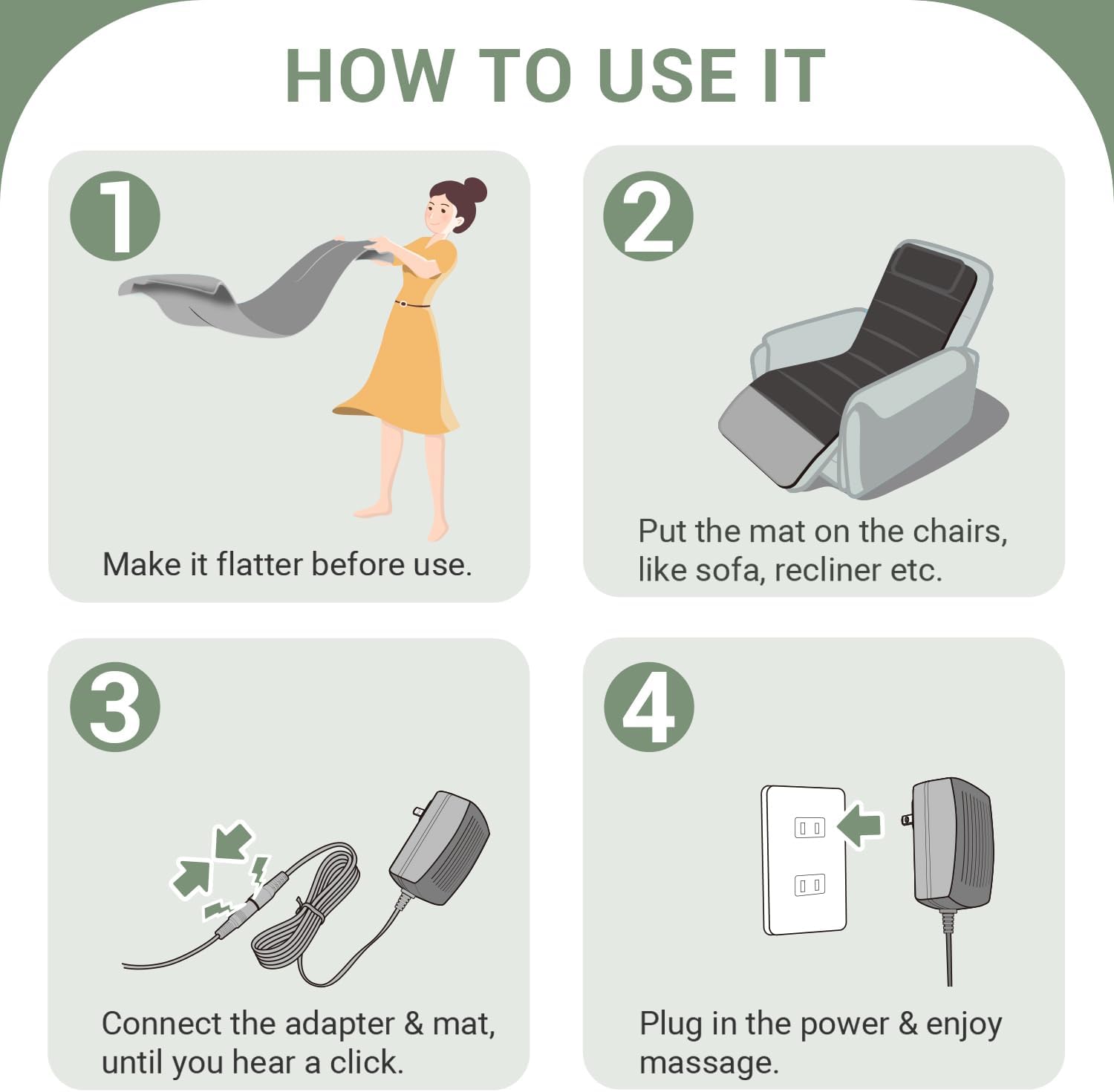 Mynt Full Body Massage Mat with Heat and Vibration 1