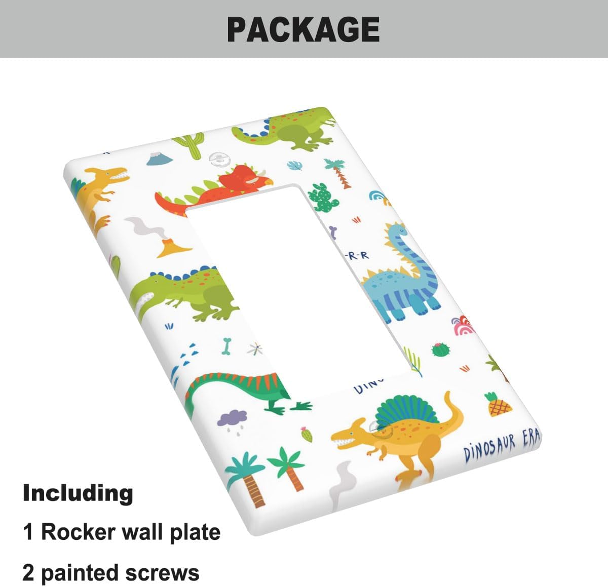 Dinosaur Rocker Light Switch Cover Plate 1 Gang
