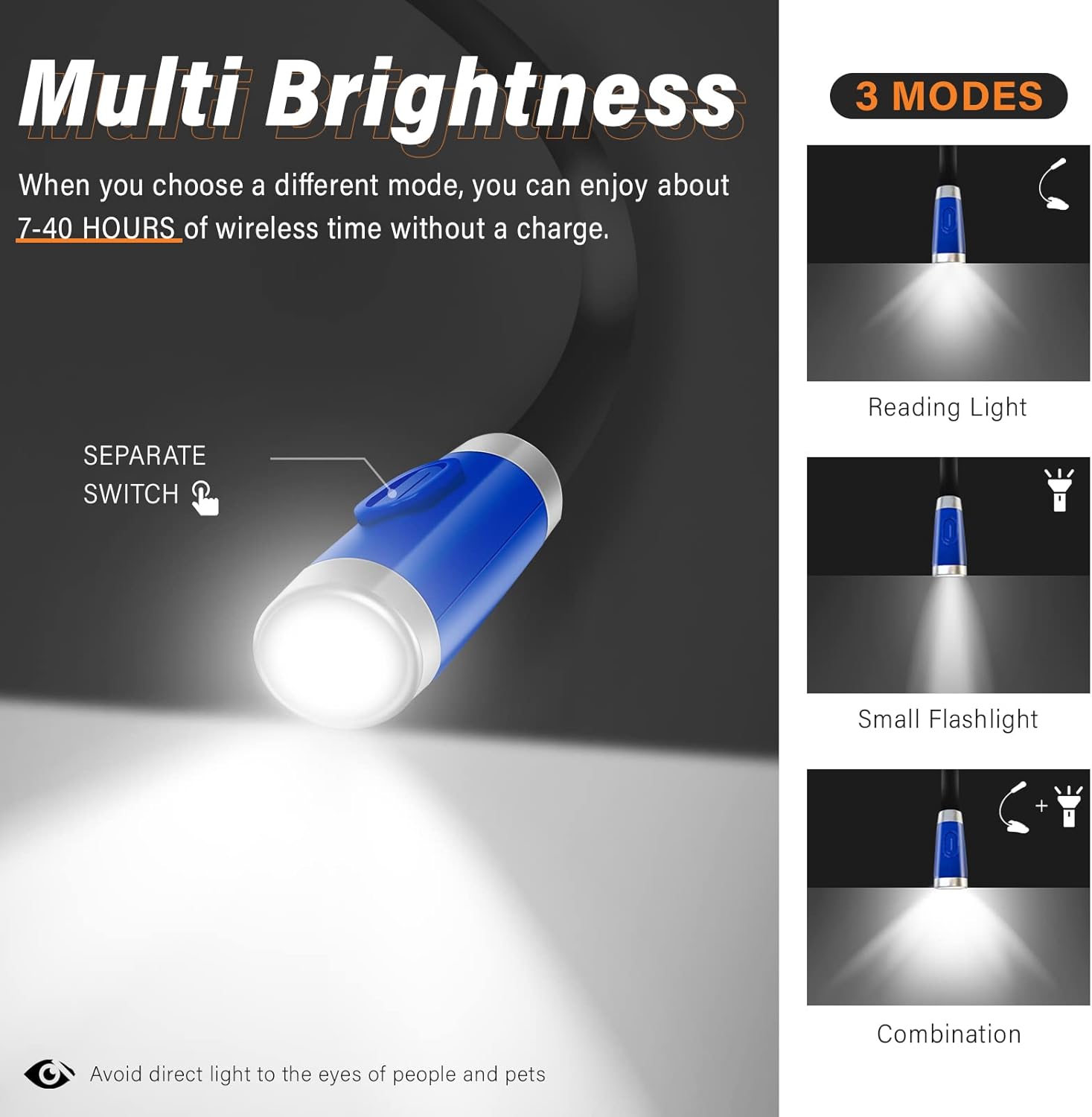 Vekkia Rechargeable LED Neck Light with 3 Brightness Levels
