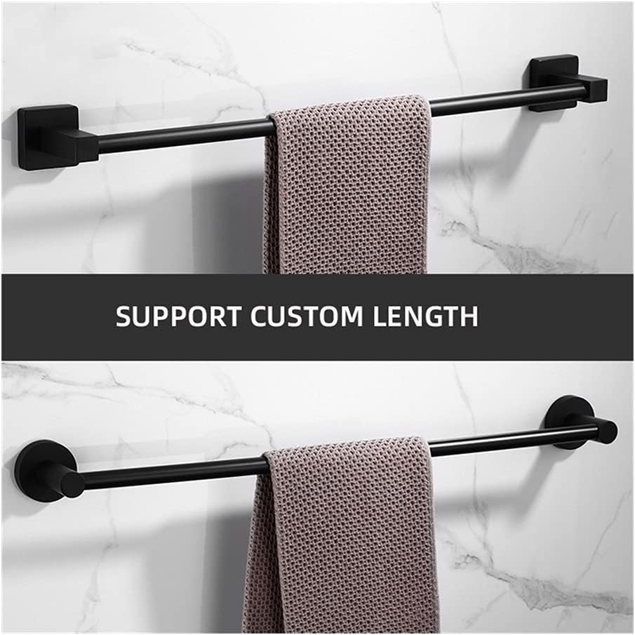 BOCbco 40Cm Black Towel Rail Wall Mount