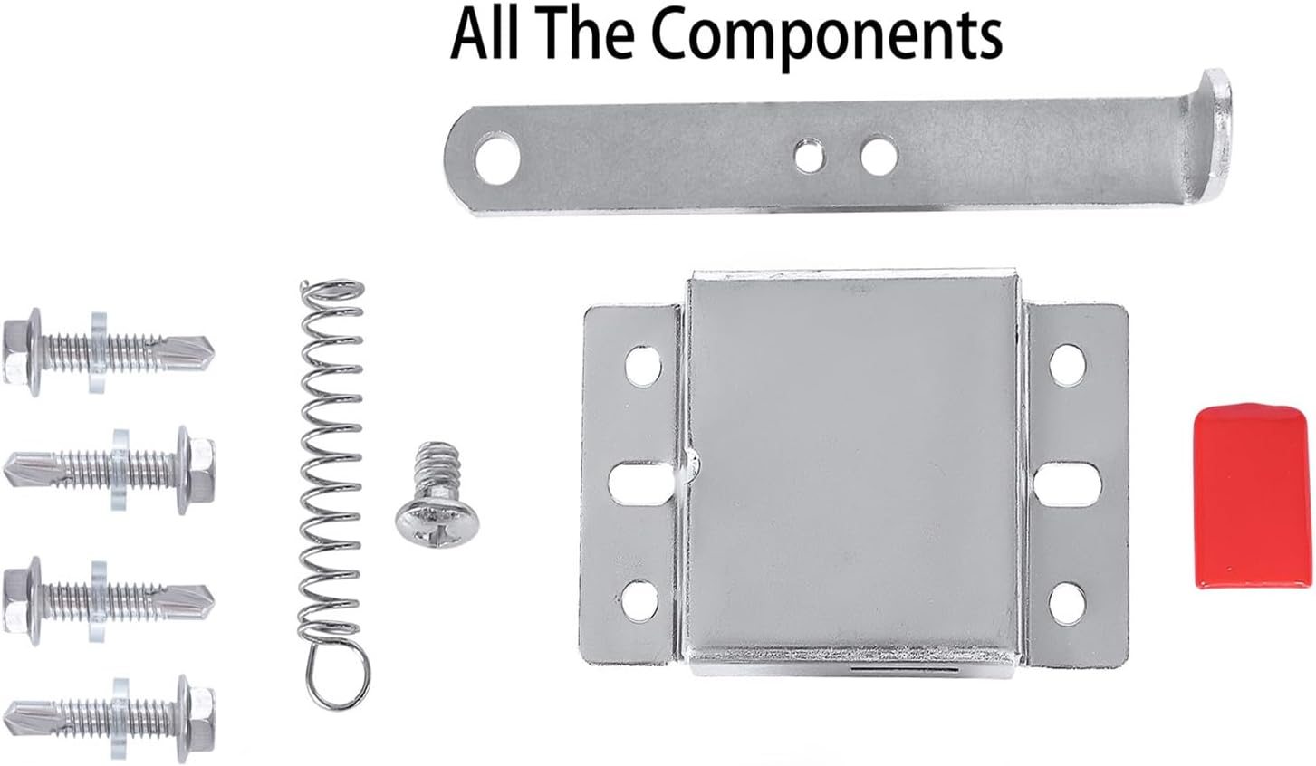 Wedelweib Garage Door Side Lock Inside Deadlock - Silver with PVC Cover