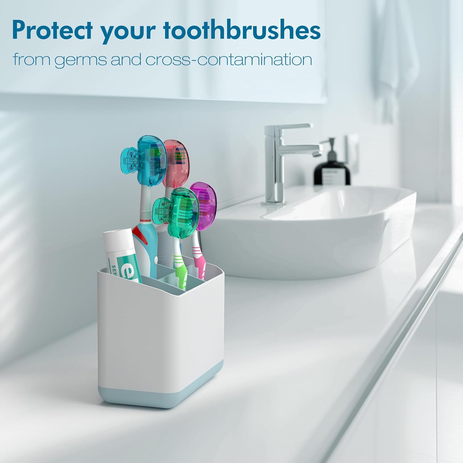 Nincha 4-Pack Multicolor Toothbrush Covers