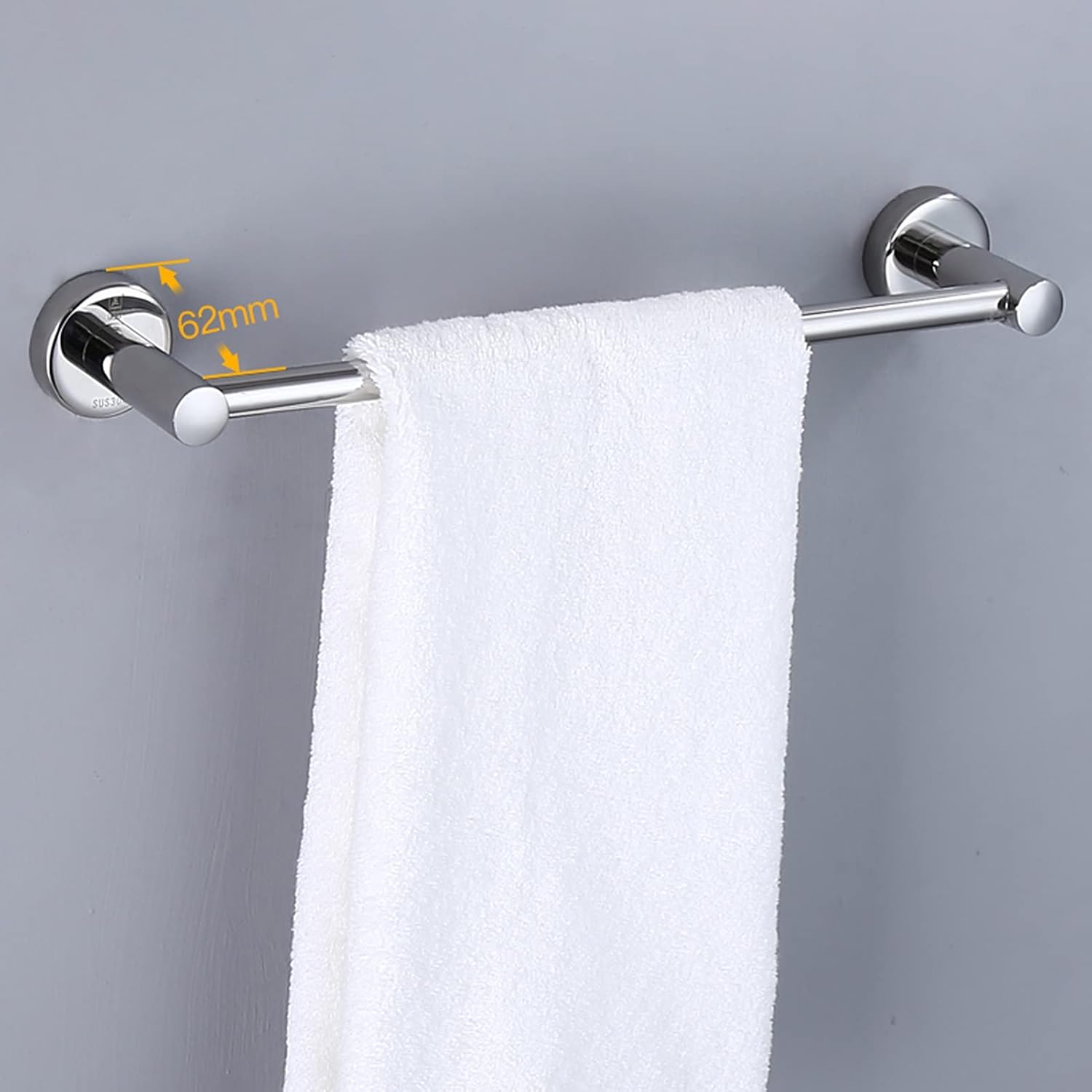 KAREFRI Bathroom Towel Bar 60CM Brushed Stainless Steel