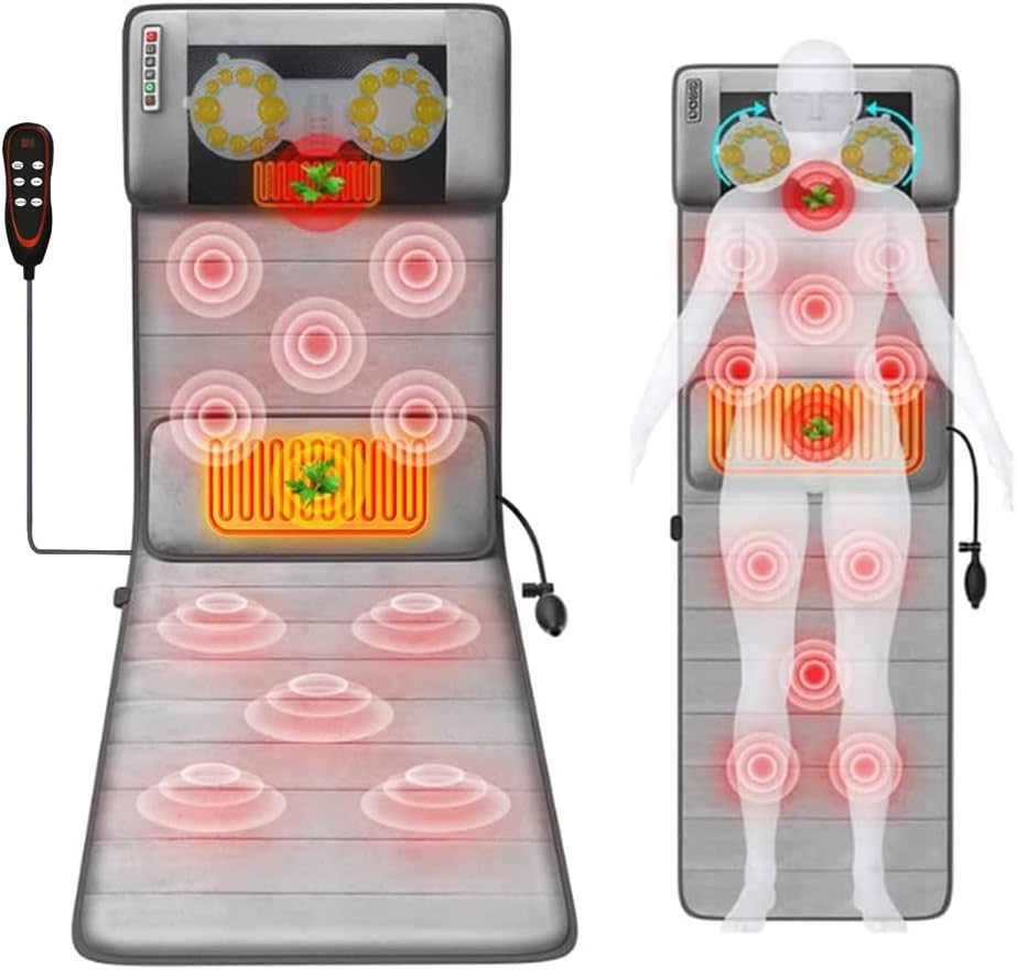 ENKUODE Full Body Massage Mat with Heat