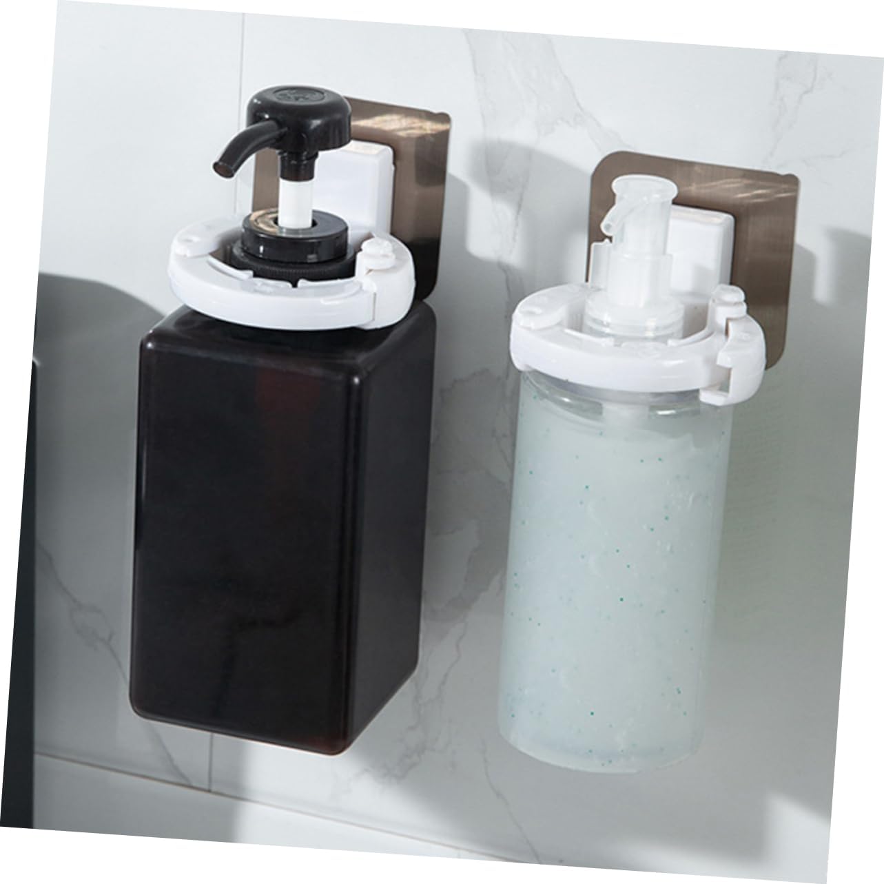 KONTONTY 3pcs Shower Gel Bottle Rack Anti-Falling Wall No Punching
