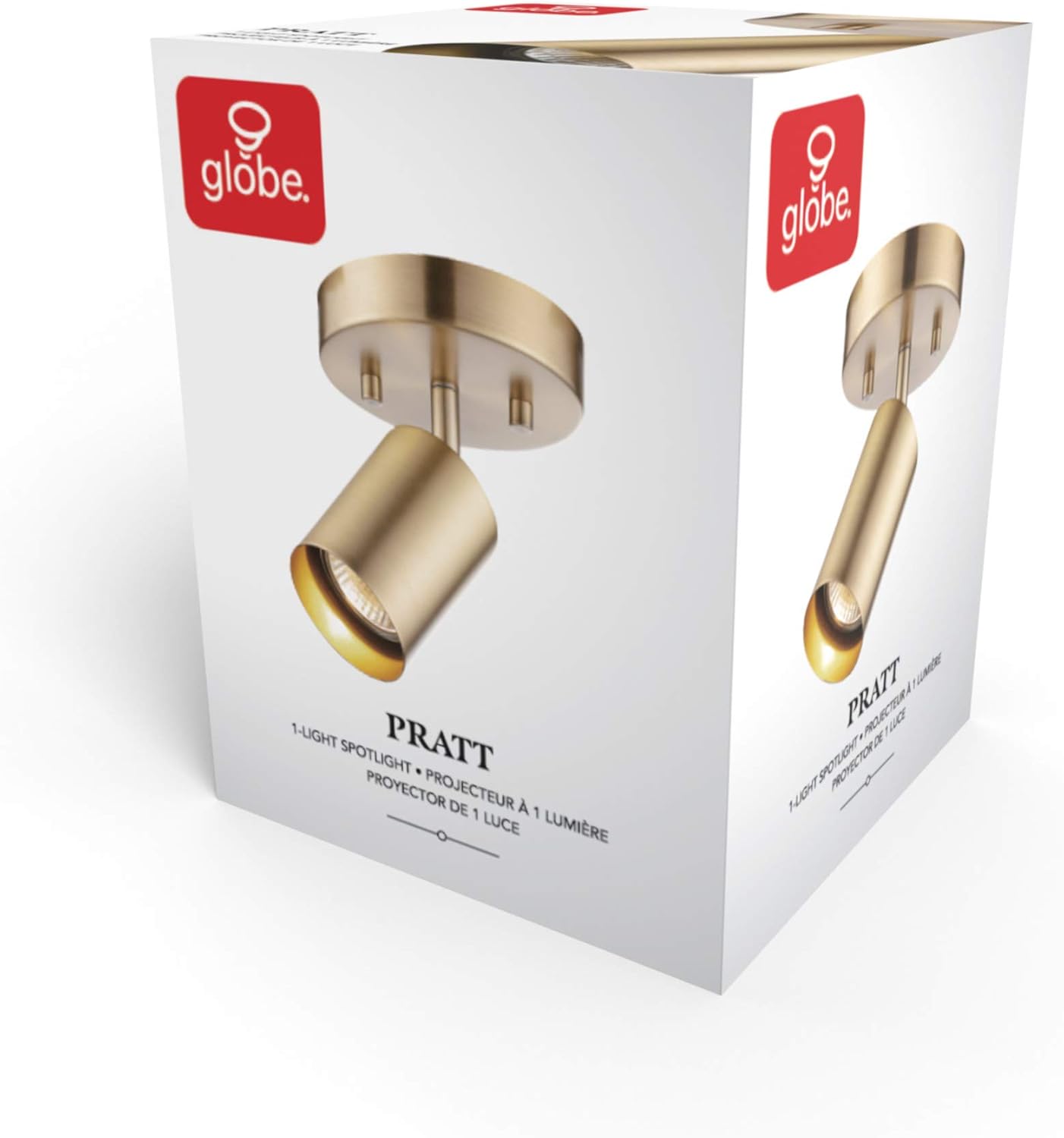 Globe Electric 59765 Matte Brass Spot Light Ceiling Light