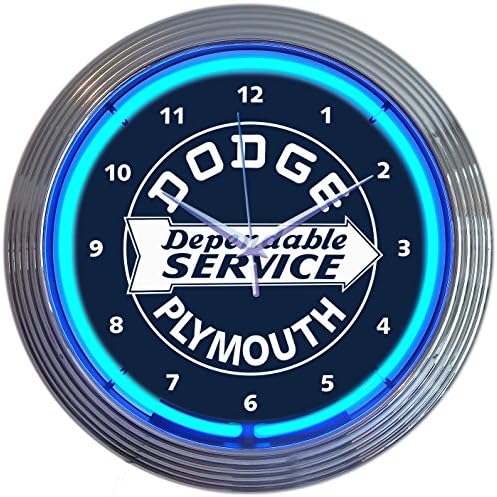 Neonetics Blue Neon Clock with Chrome Rim 1