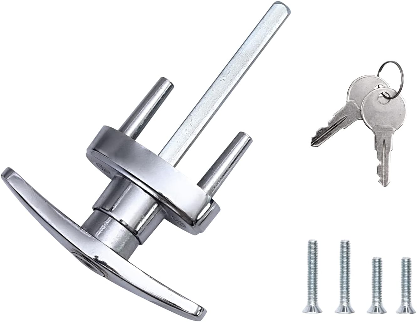 Wedelweib Garage Door T Handle Lock with 2 Keys and Mounting Bolts