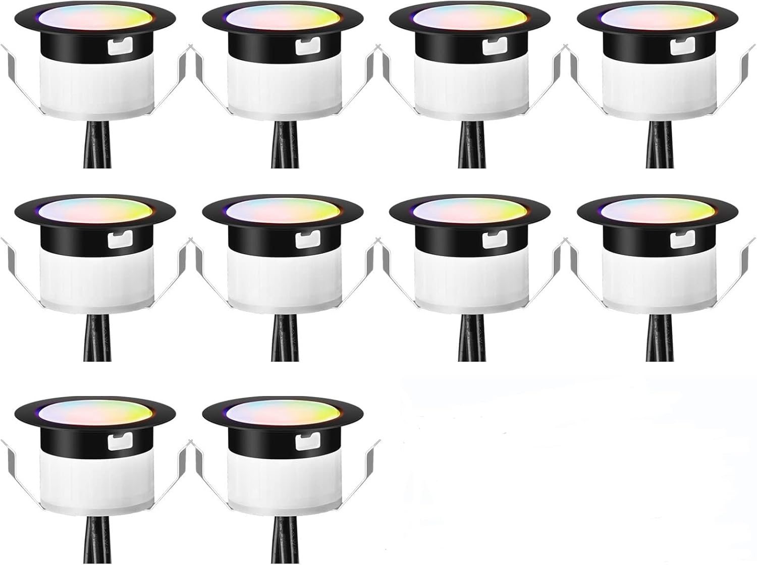 FVTLED WiFi Deck Lights Kit RGBW 10pcs Voice Control 1