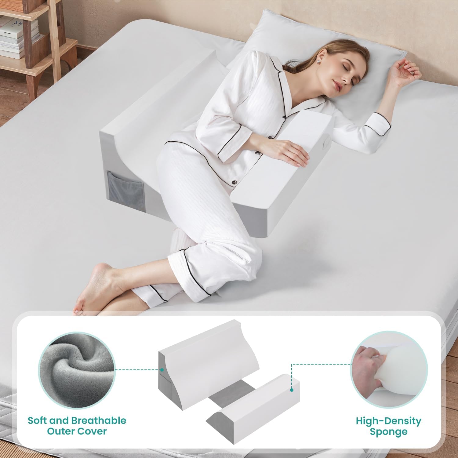 PulPalet Body Pillows - Adjustable Anti Snoring Support for Side Sleepers