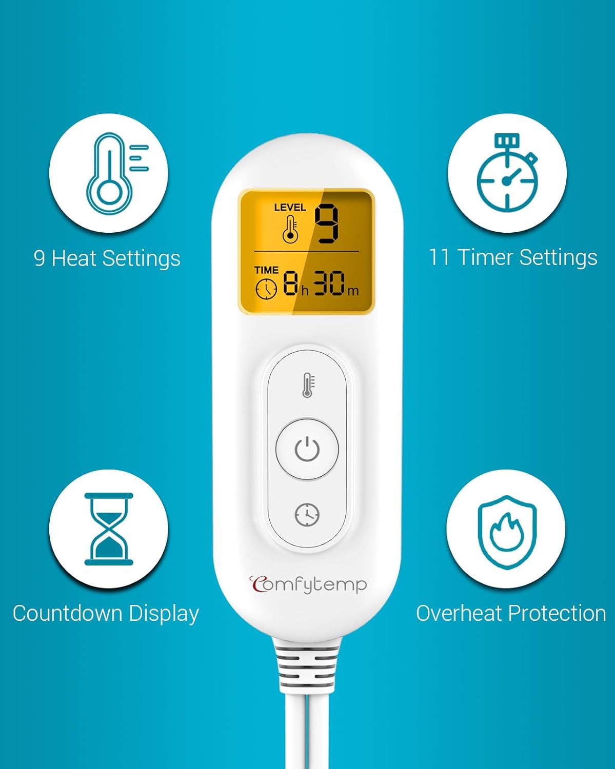 Comfytemp Weighted Heating Pad with 9 Heat Levels