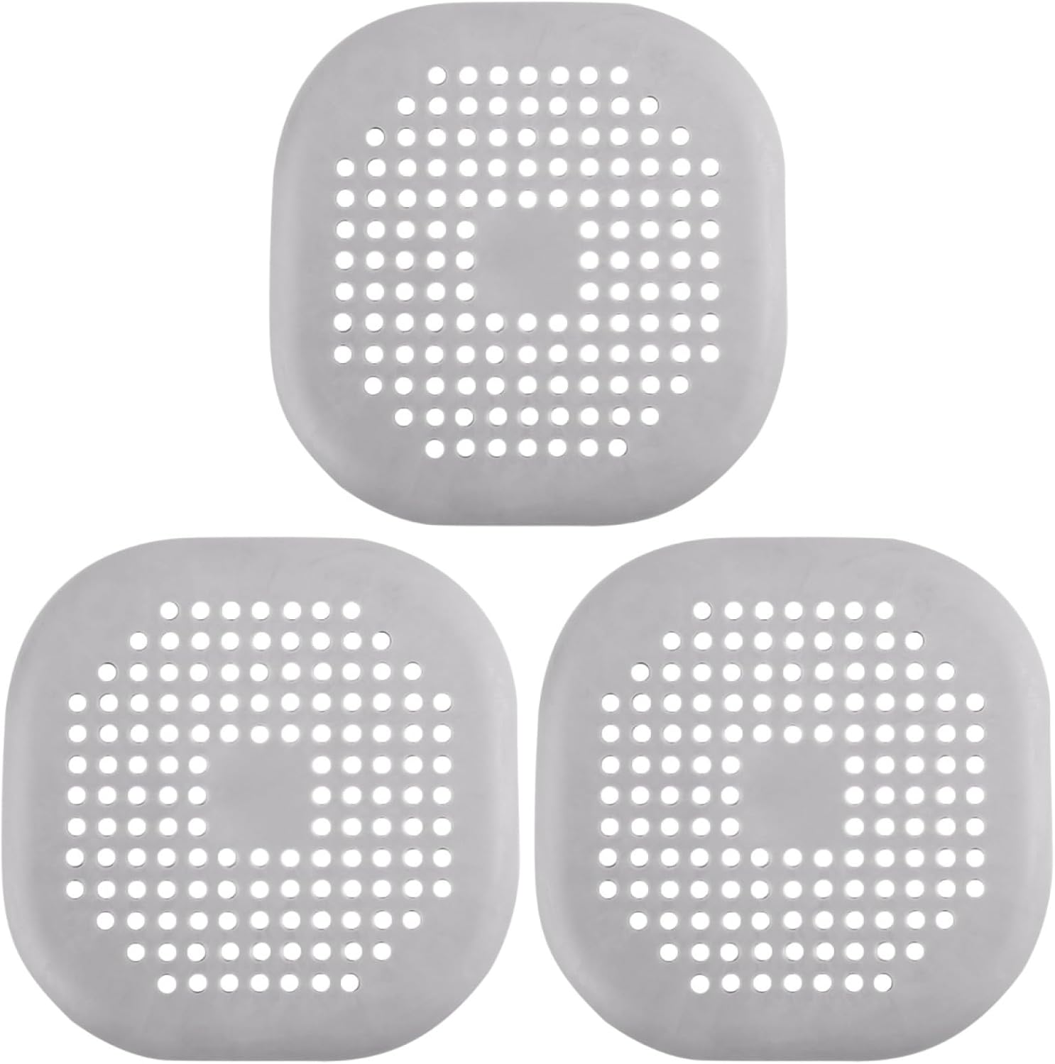Uonlytech 3pcs Silicone Drain Cover with Suction Cup