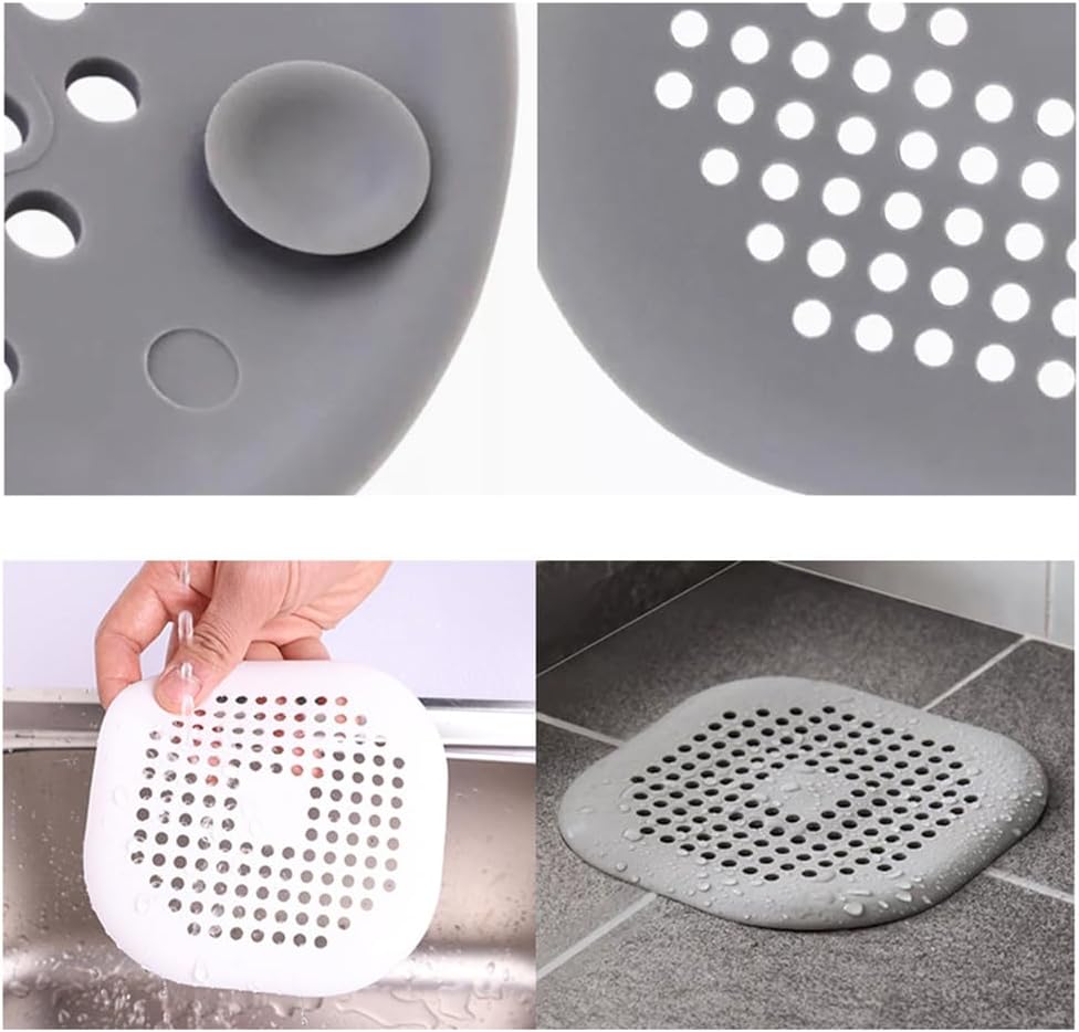 Uonlytech 3pcs Silicone Drain Cover with Suction Cup