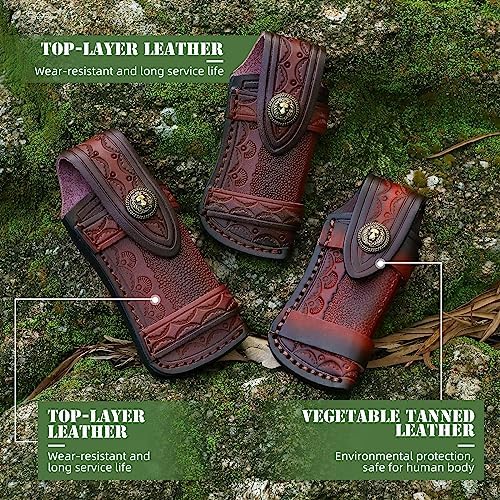 Omesio Folding Knife Sheath for Belt 453 Leather Case