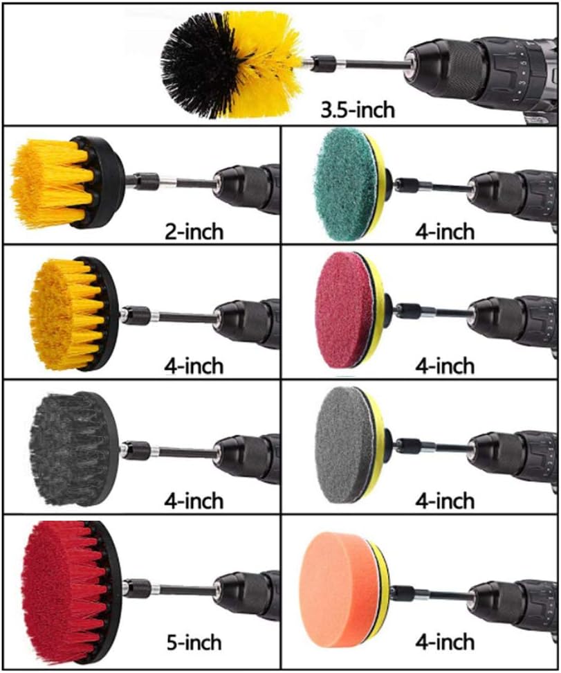 JOQINEER Drill Brush Cleaner Kit with 20 Pieces
