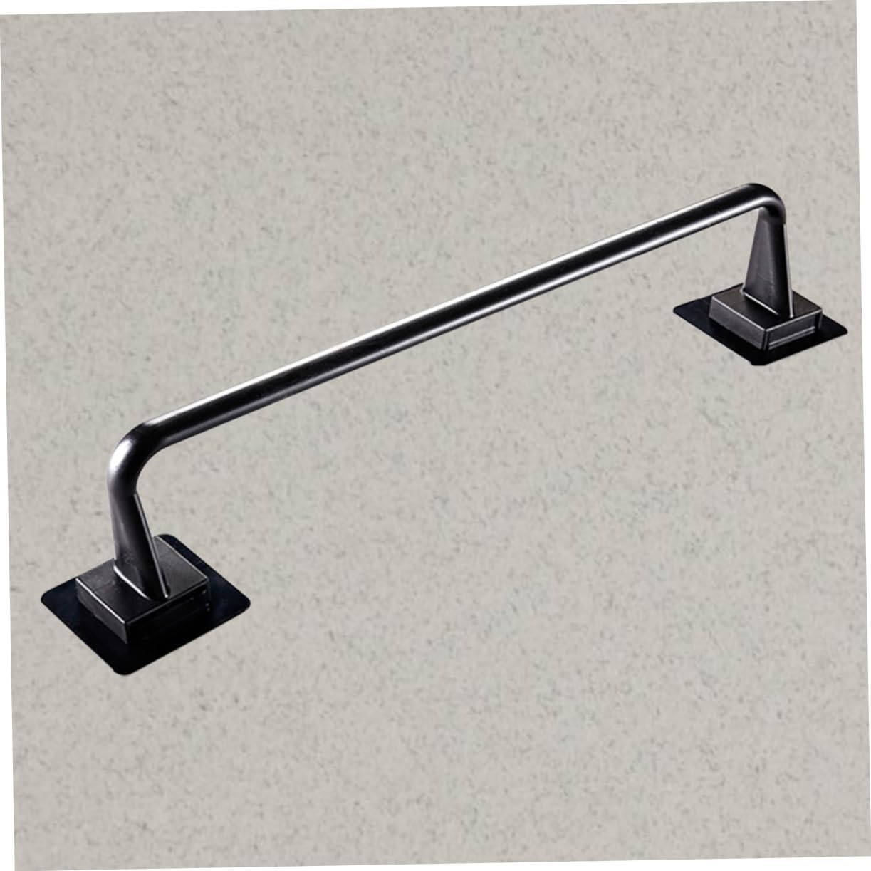 POPETPOP Black Plastic Towel Bar No Drill Towel Rack