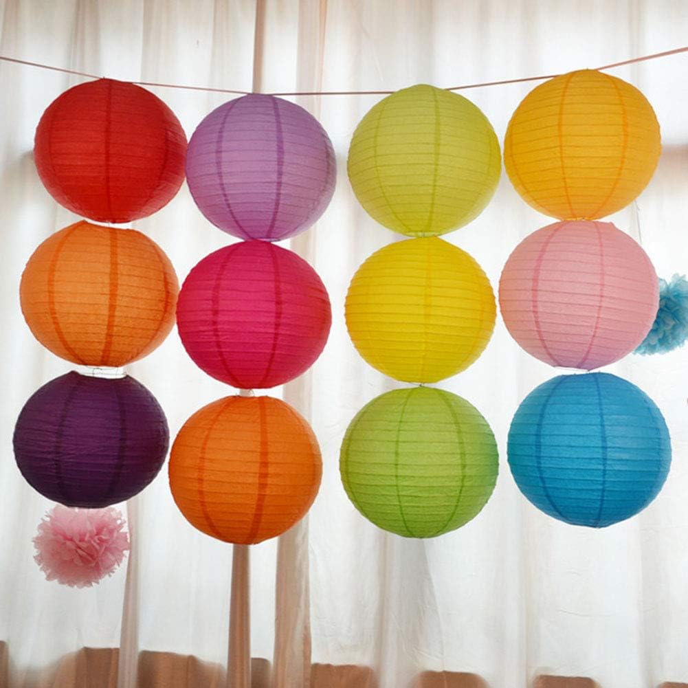 Meideli Colorful Round Paper DIY Lantern 8in