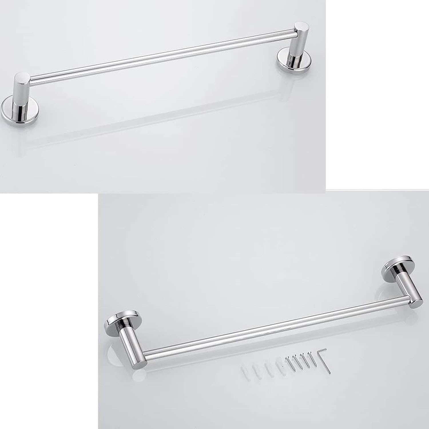 BOCbco Towel Rail Single Holder Bar 30Cm Brushed Finish
