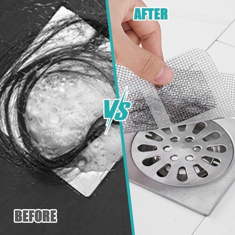 Shower Hair Catcher Stickers 10 Pack for Drain Protection