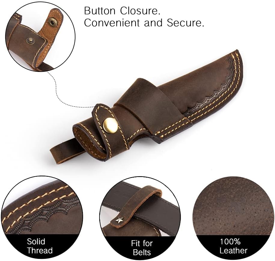 Gentlestache Belt Knife Sheath Dark Brown