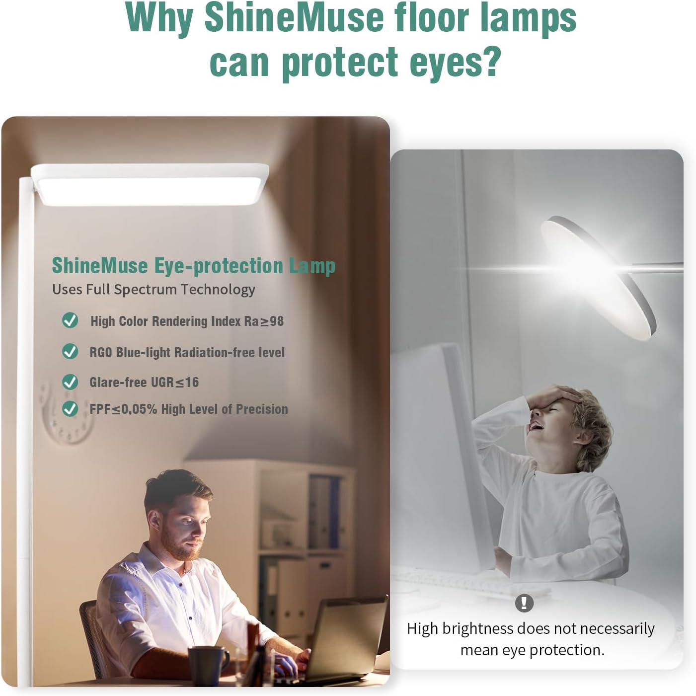 ShineMuse Full Spectrum Floor Lamp with Touch Control