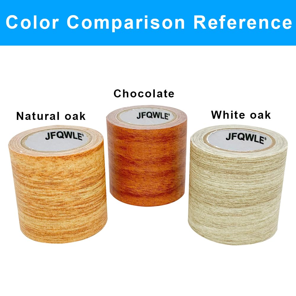 JFQWLE 22 x 15 Wood Textured Adhesive Tape 2 Rolls Chocolate Oak