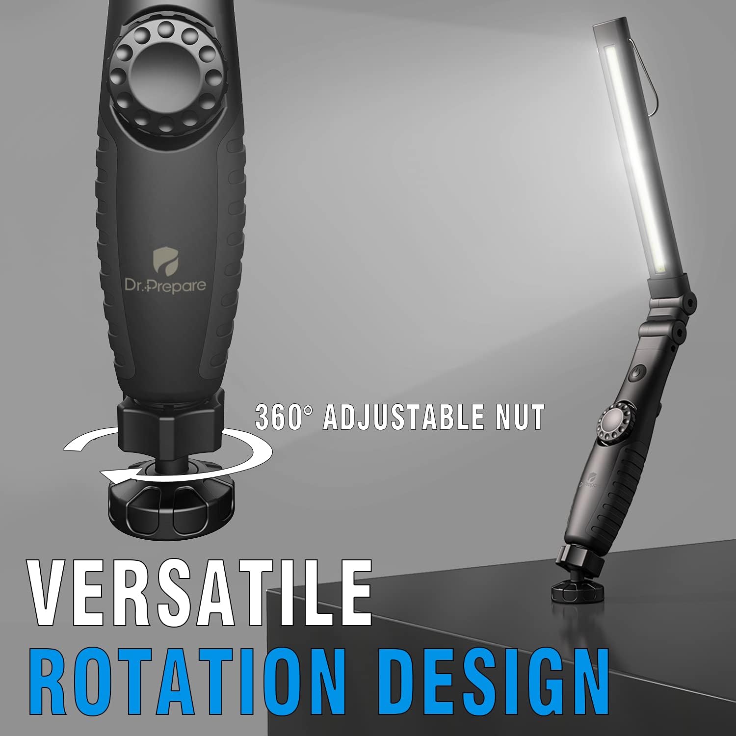 Dr Prepare LED Work Light with 360 Folding and Magnetic Base