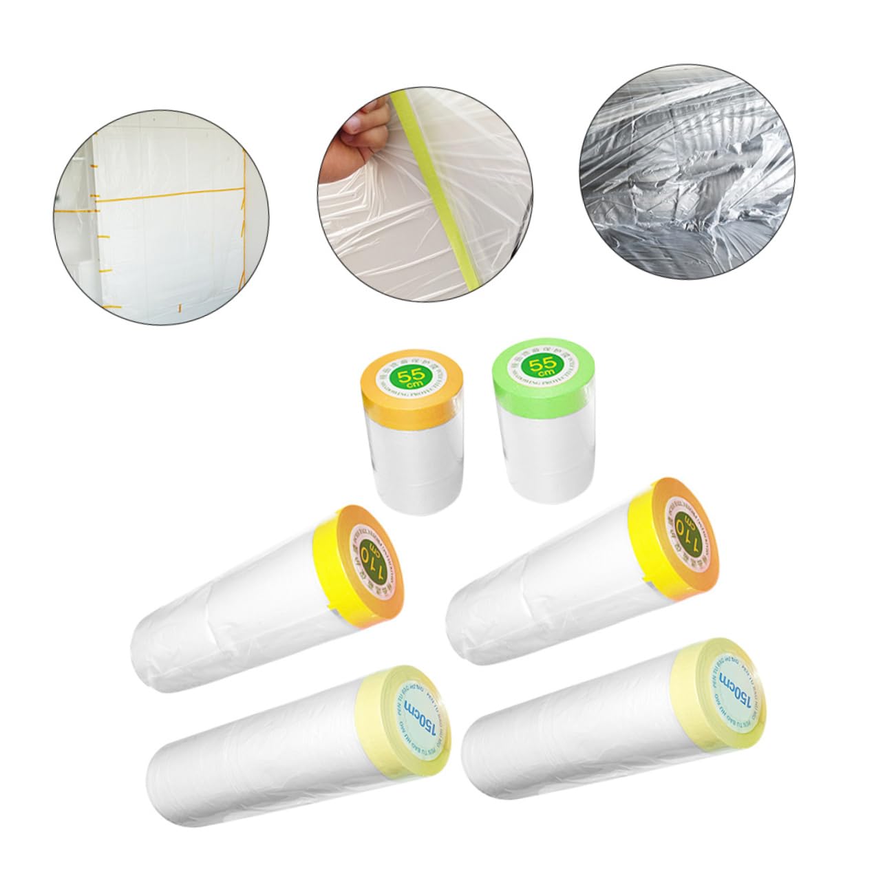 OSALADI 6 Rolls Masking Paper for Paint Protection