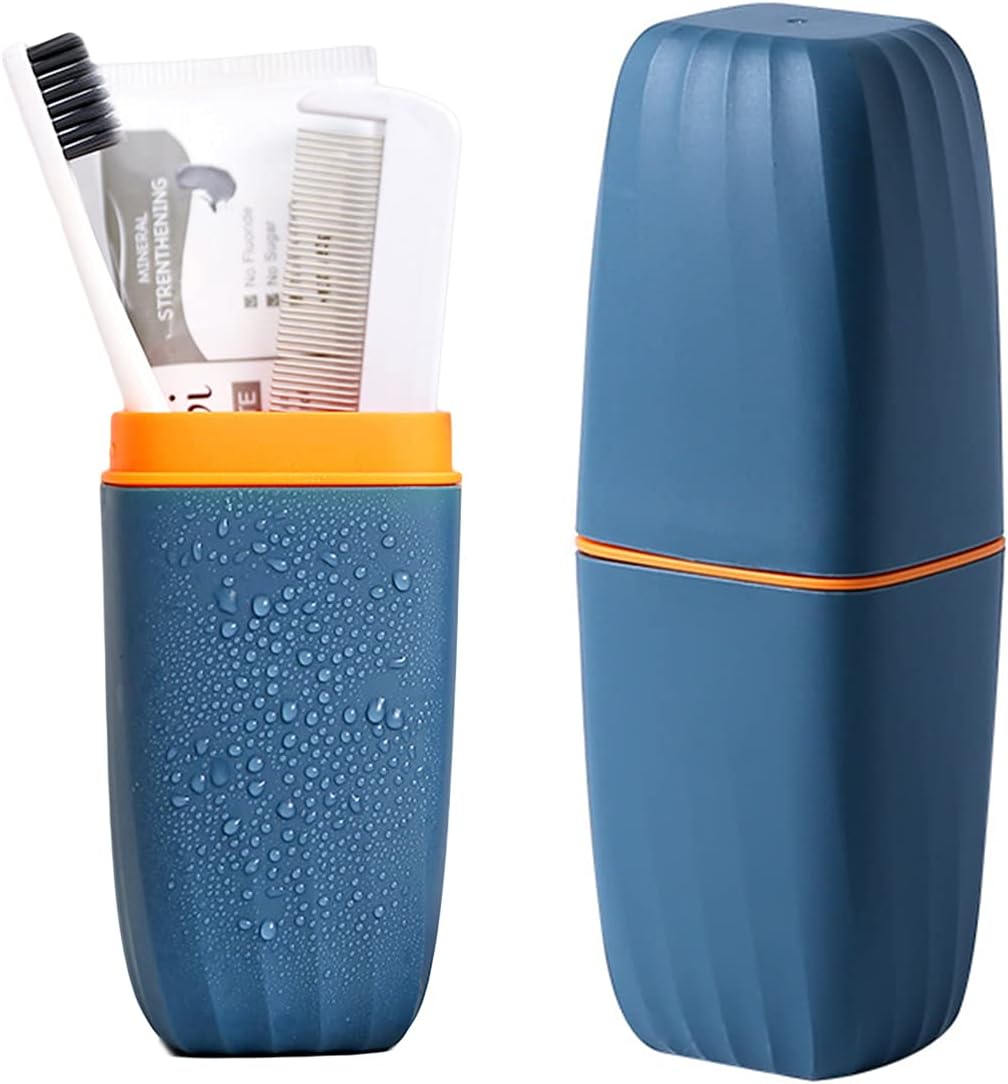 Travel Toothbrush Cup Case with Cover - Portable and Reusable