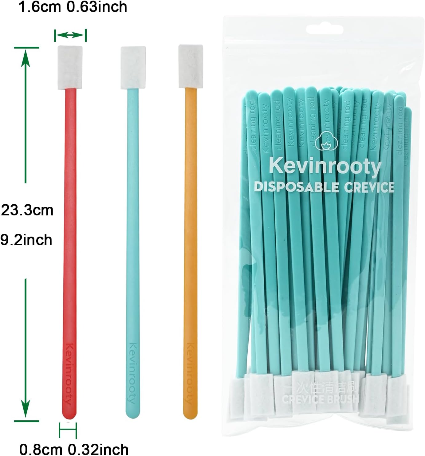 100PCS Disposable Crevice Brush Tool Kit Blue