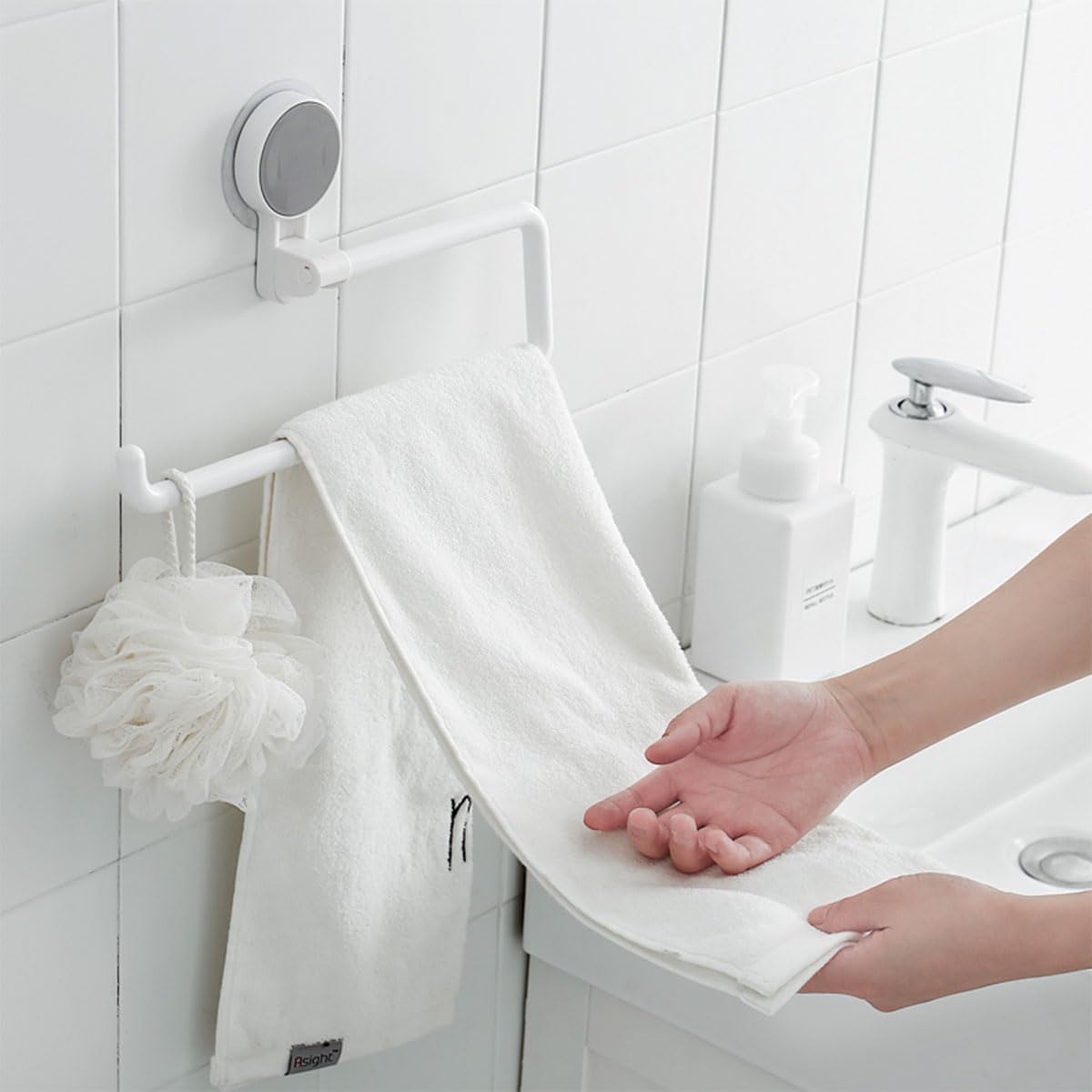 Cetomo Adhesive Towel Bar No Drill Rotatable