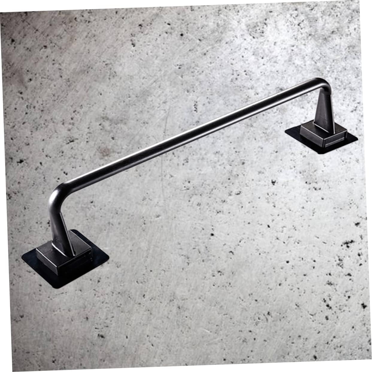 Modern Black Plastic Towel Bar No Drill Holder