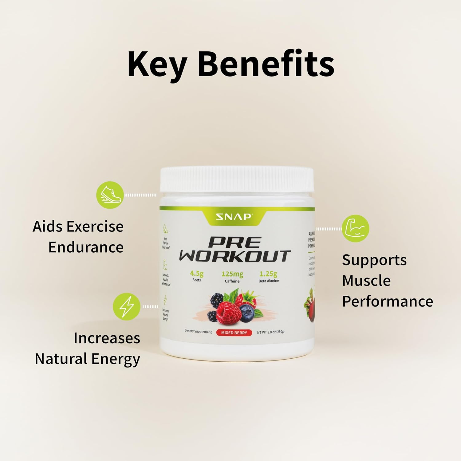 Snap Supplements Beet Root Powder Pre Workout