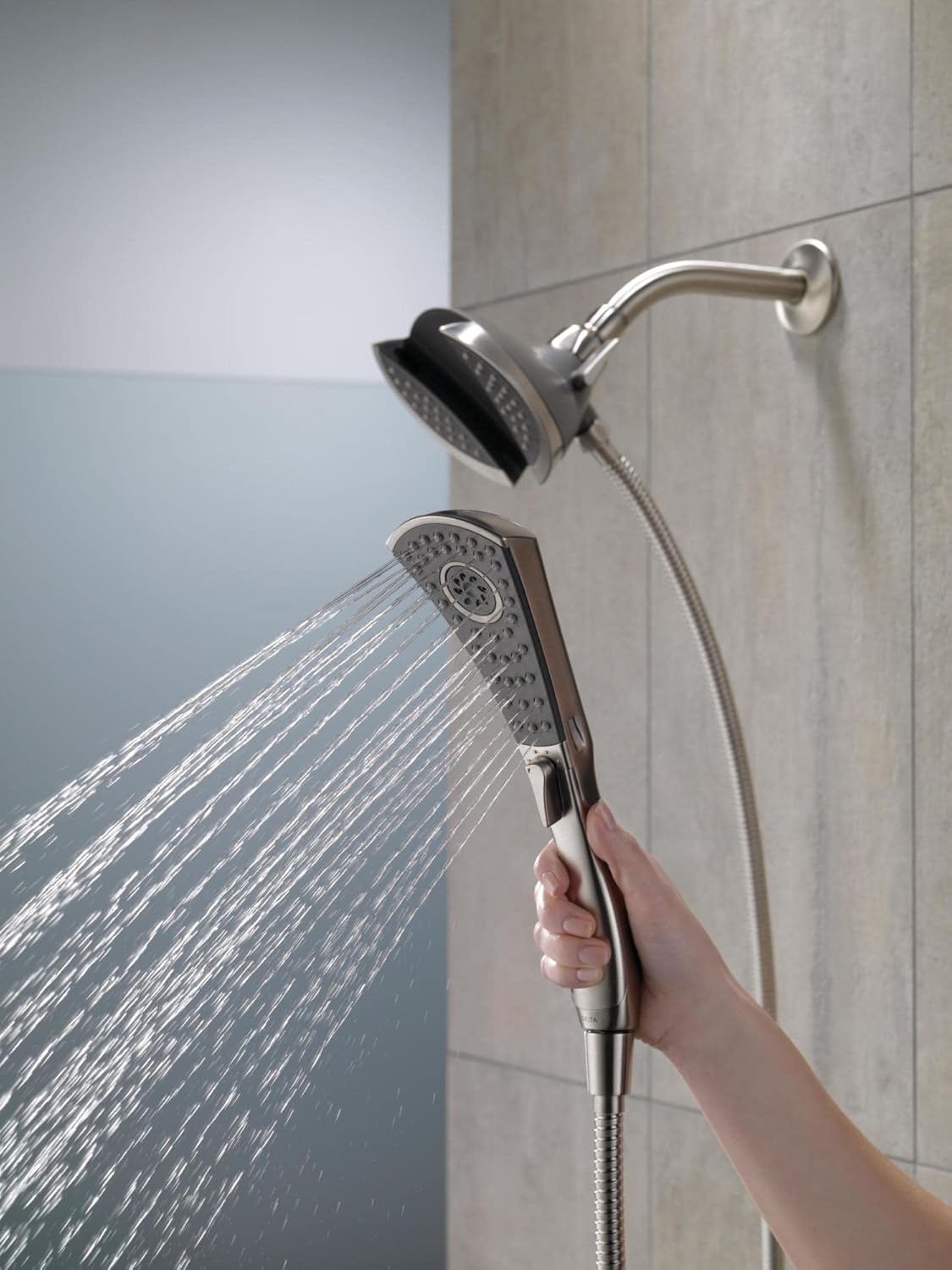 Delta In2ition 4-Spray Dual Shower Head with Handheld Chrome