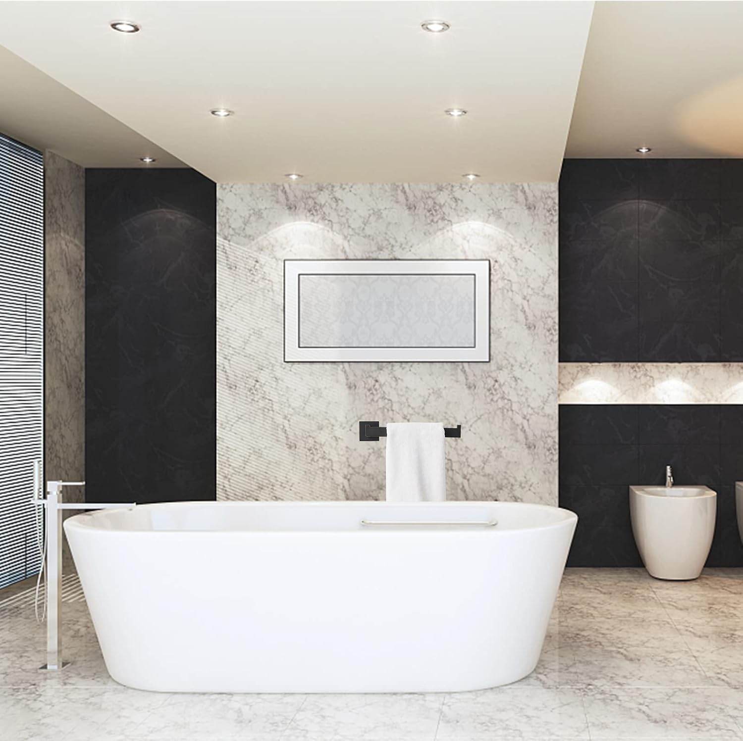 Matte Black Stainless Steel Towel Bar