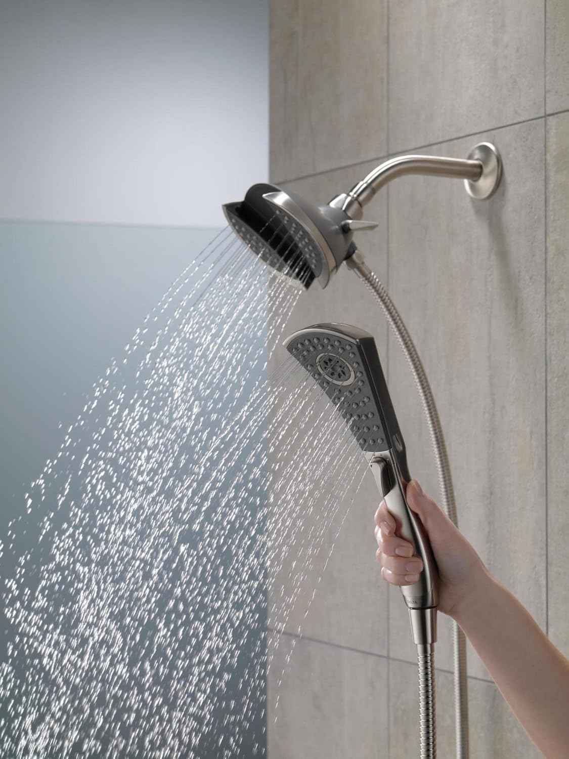 Delta In2ition 4-Spray Dual Shower Head with Handheld Chrome