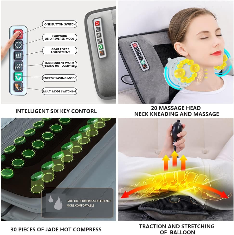 ENKUODE Full Body Massage Mat with Heat