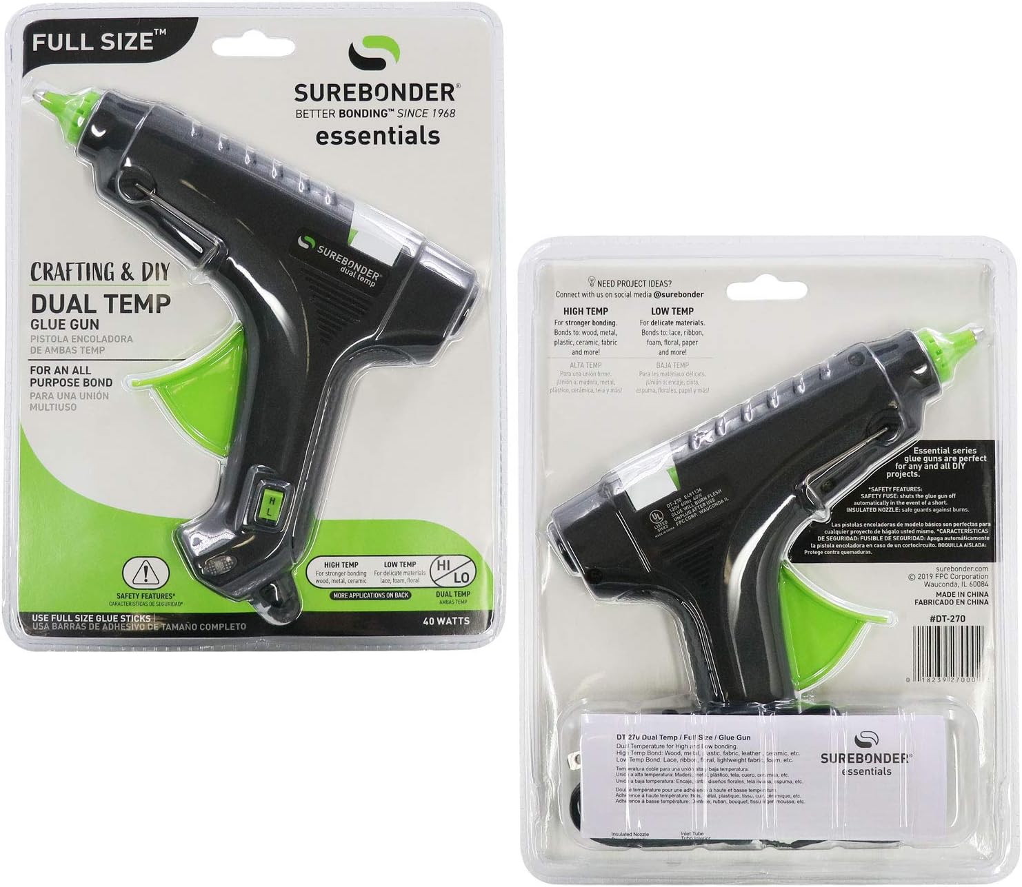 Surebonder DT-270 Dual Temp Hot Melt Glue Gun
