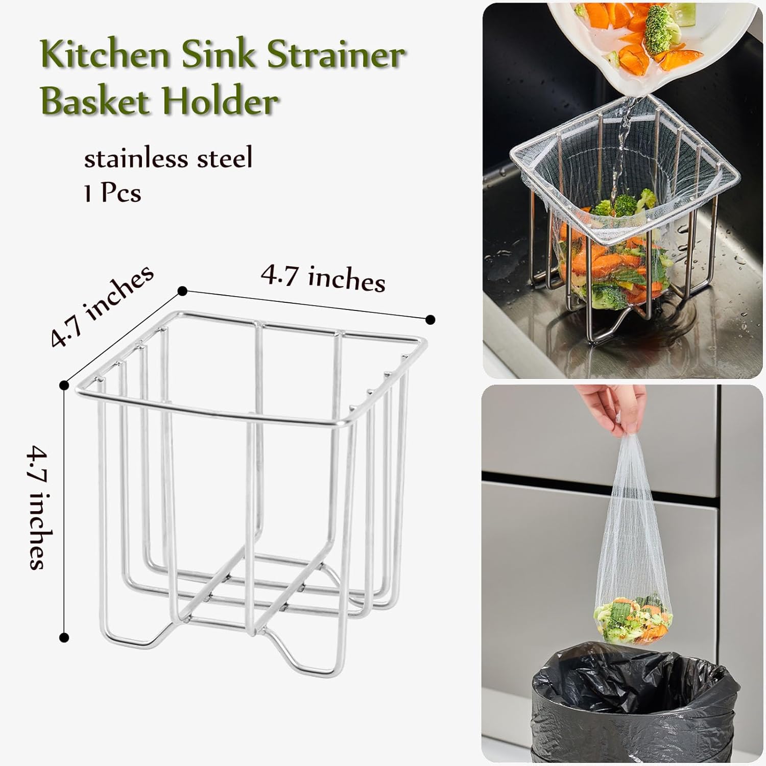 ONVIPSTOO Kitchen Sink Strainer with 200 Mesh Bags 1