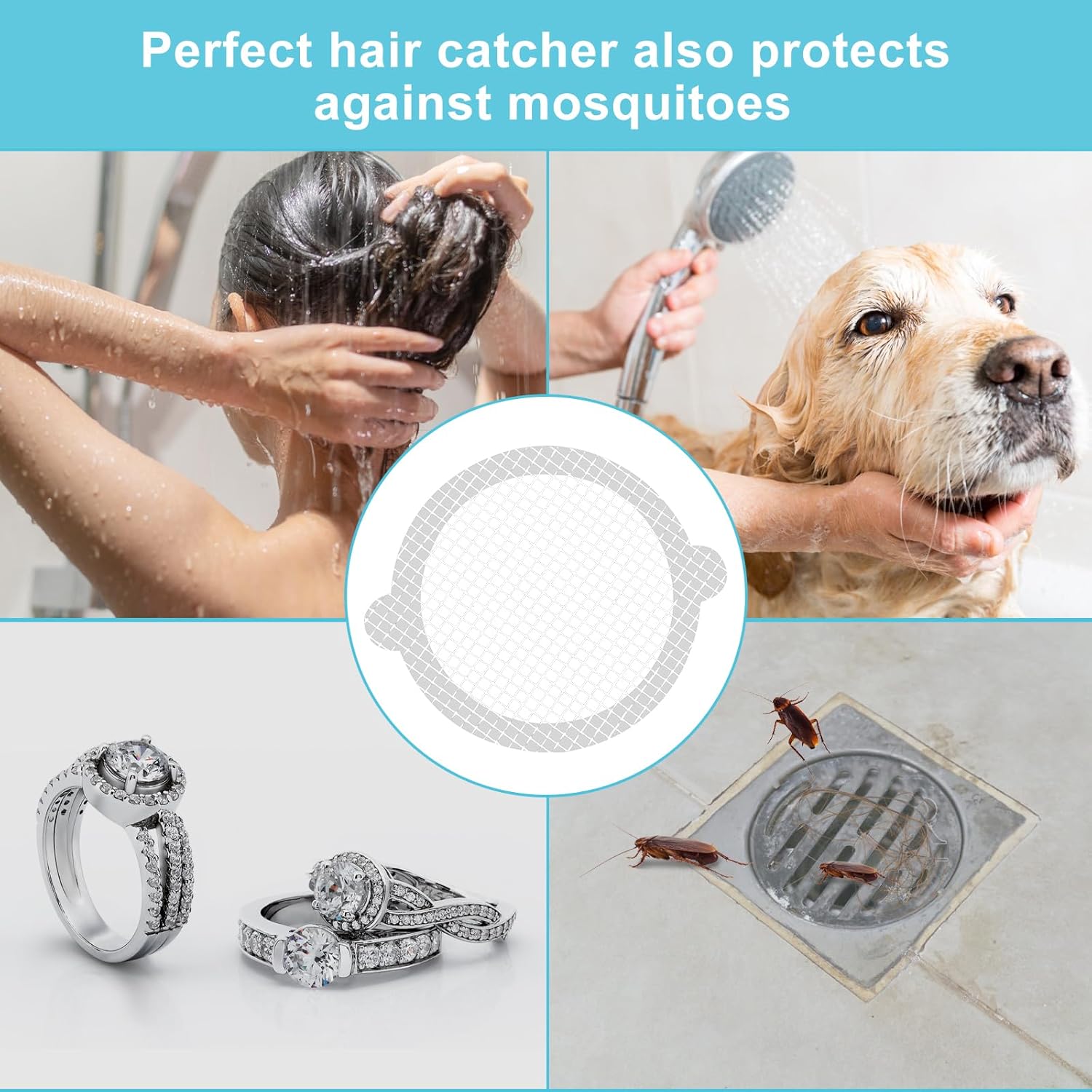30PCS Disposable Hair Catcher for Bathrooms and Sinks