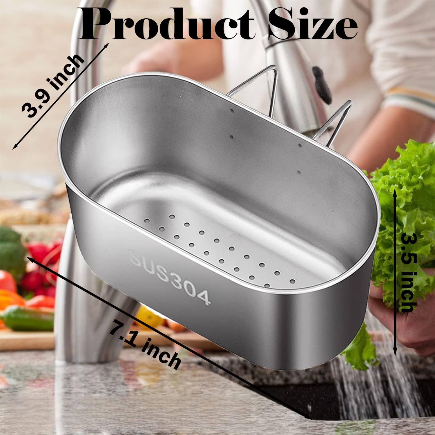 Stainless Steel Drain Strainer Basket for Kitchen Sinks