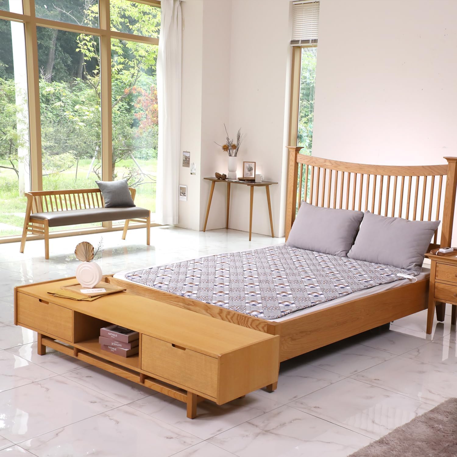 ILWOUL Heated Mattress Pad with 5 Heat Settings and Auto Shut Off