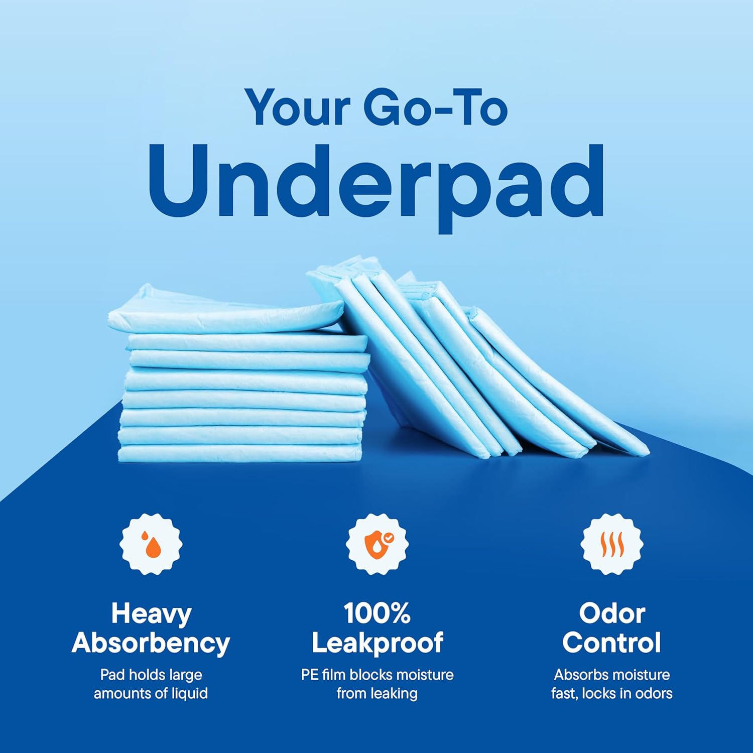 Stack Man Chucks Pads 30x36 Bed Pads 50-Pack Leak Proof