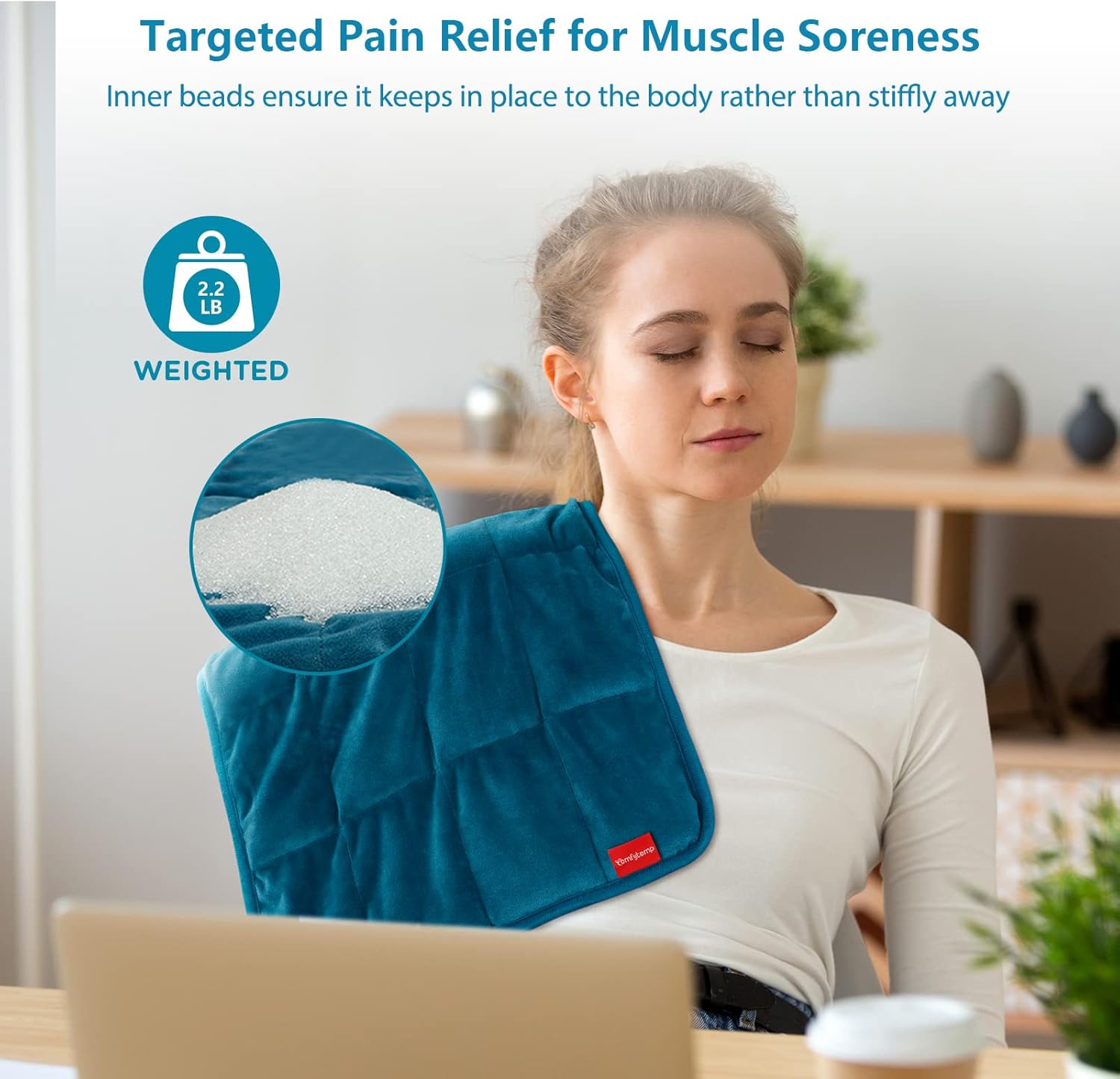 Comfytemp Weighted Heating Pad for Back Cramps 1