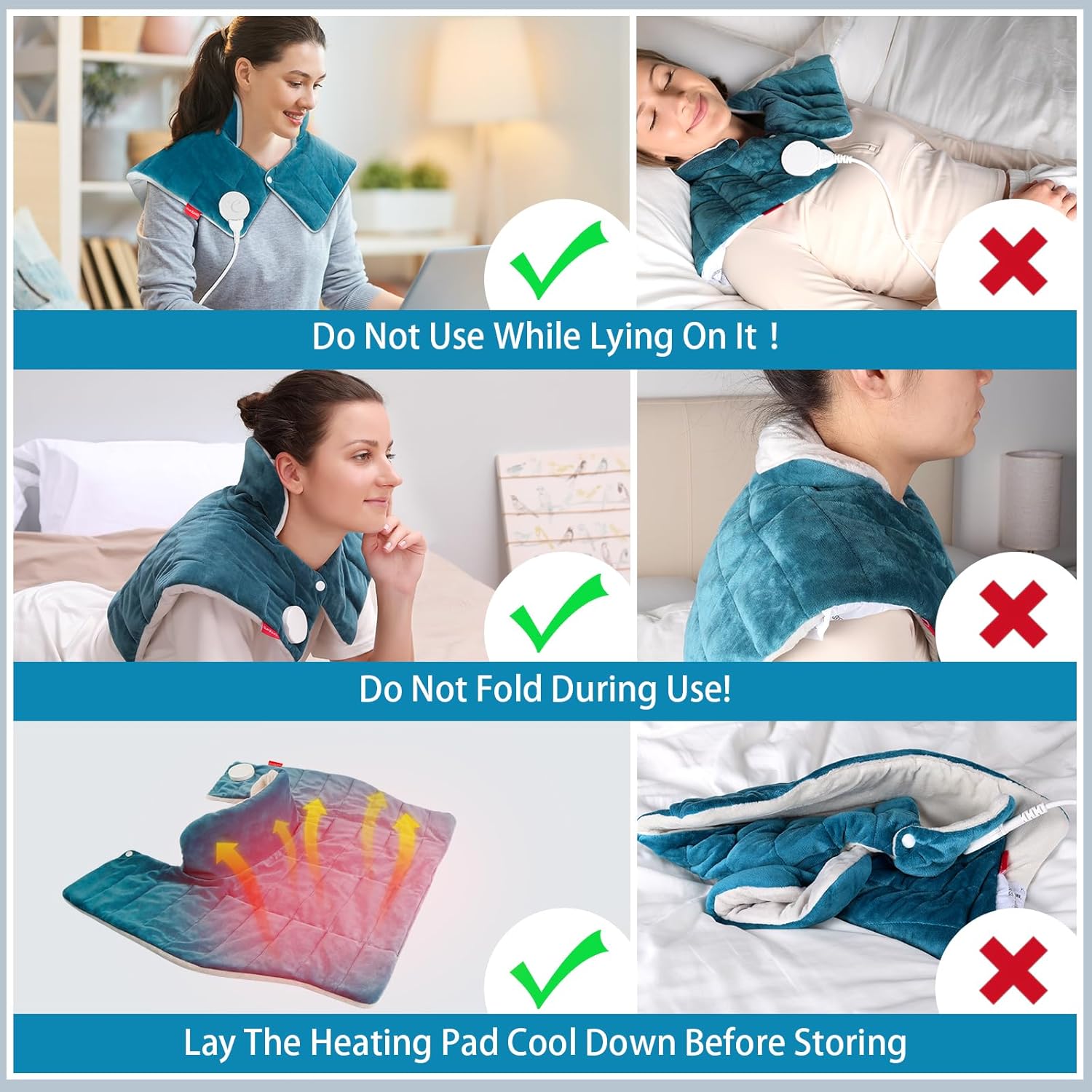 Comfytemp Weighted Heating Pad for Neck and Back