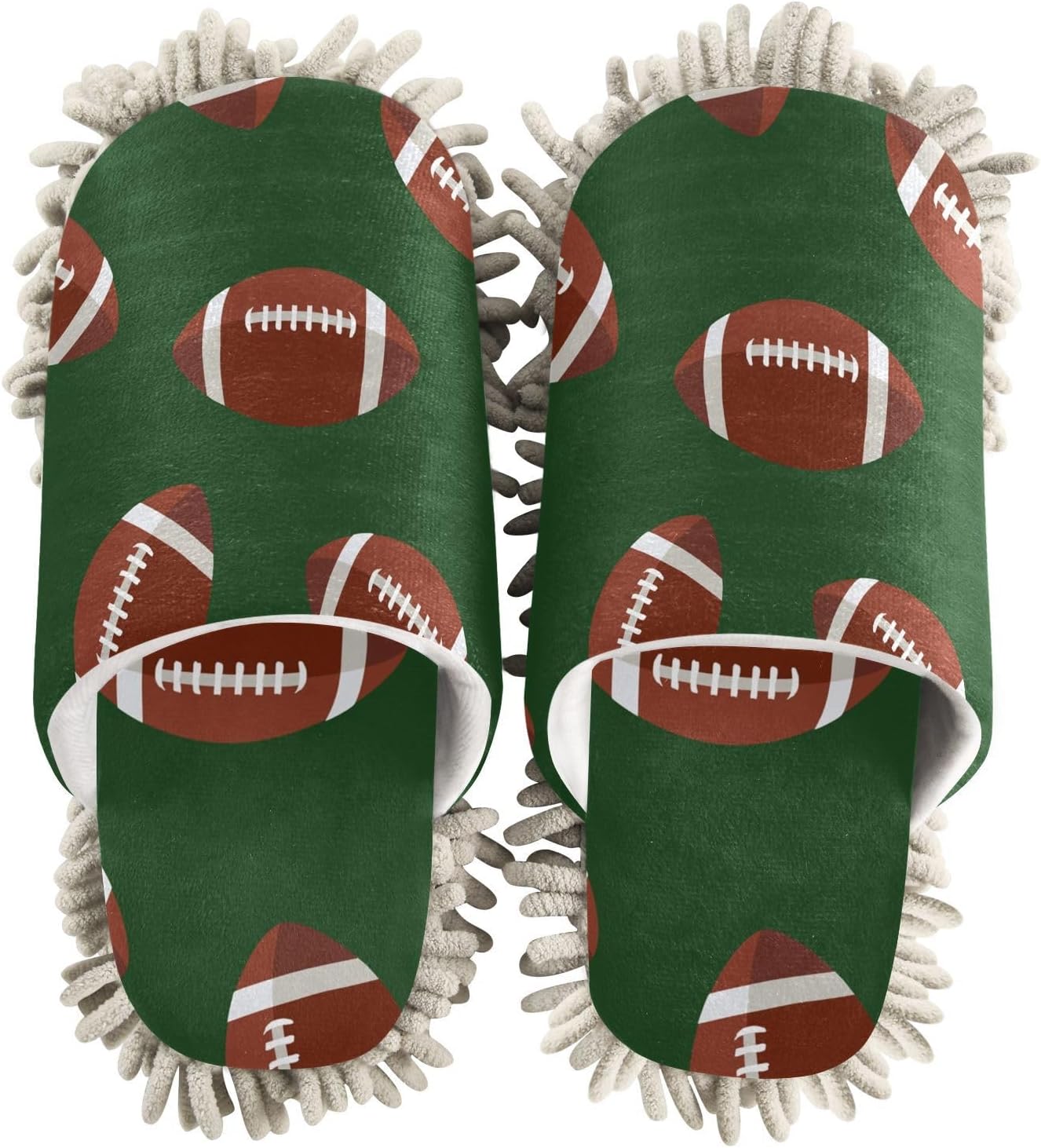 Sinestour Brown Mop Slippers for Floor Cleaning