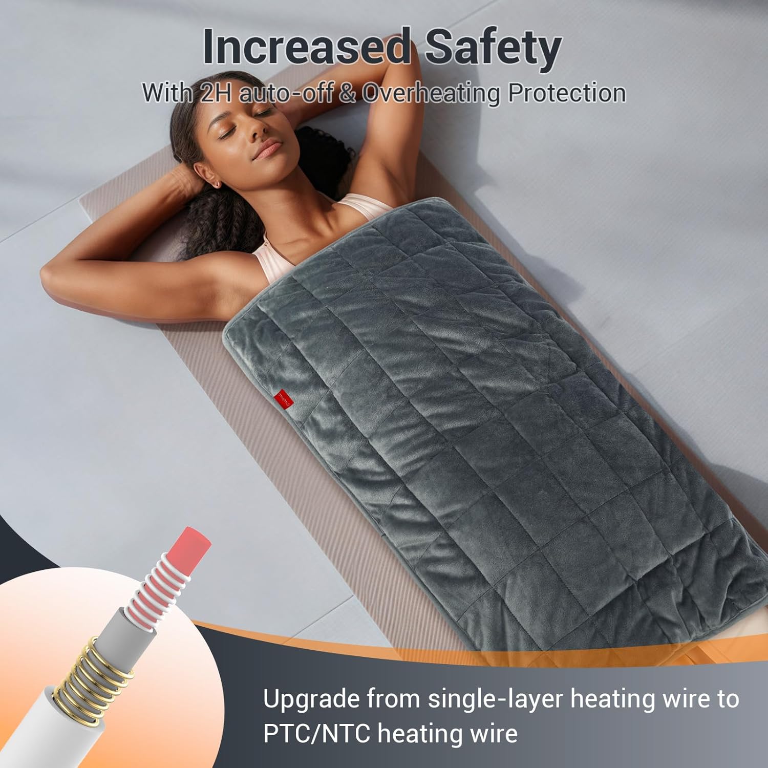 Comfytemp Weighted Heating Pad for Back Cramps