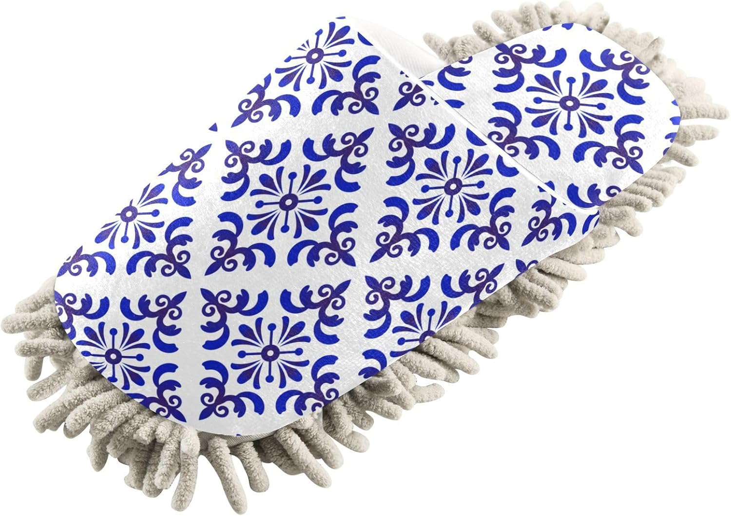 Kigai Microfiber Cleaning Slippers for Men and Women Blue White
