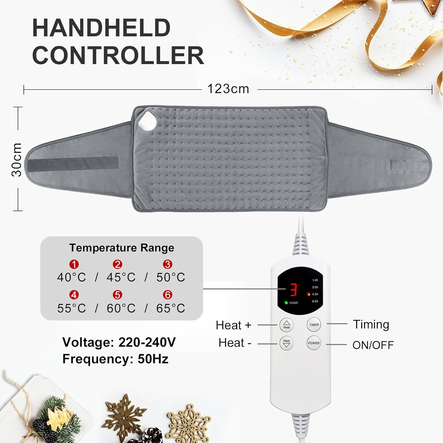 Heat Pad for Back Pain Relief with 6 Temperatures 1